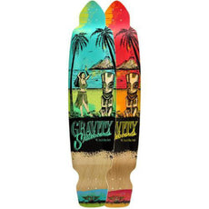 Gravity Big Kick 45" Tequila Sunrise Green Blue Longboard - Longboards USA