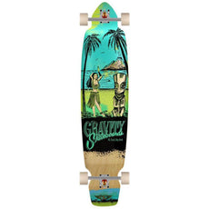 Gravity Big Kick 45" Tequila Sunrise Green Blue Longboard - Longboards USA