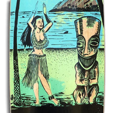 Gravity Big Kick 45" Tequila Sunrise Green Blue Longboard Deck - Longboards USA