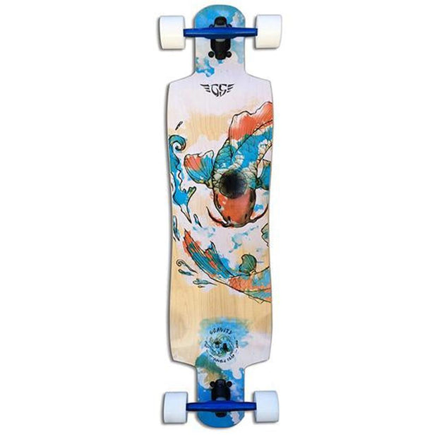 Gravity Double Drop Chi Longboard Cruise and Carve  41 inch - Complete - Longboards USA