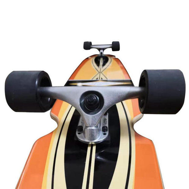 Gravity Ed Economy Pro Series Orange/Brown 55" Longboard - Longboards USA