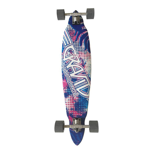 Gravity Flower Theme Logo 40" Pintail Longboard - Longboards USA