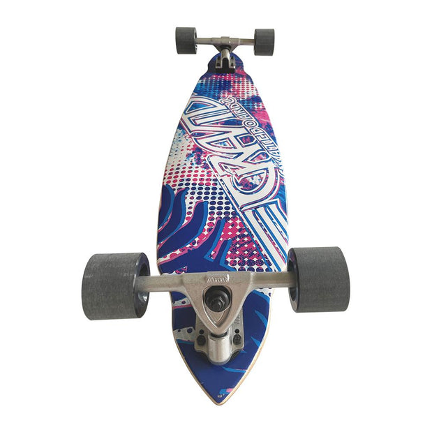 Gravity Flower Theme Logo 40" Pintail Longboard - Longboards USA