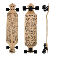 Kahuna Creations 42" Natural Black Wave Drop Down Longboard w/ Bear Trucks - Longboards USA