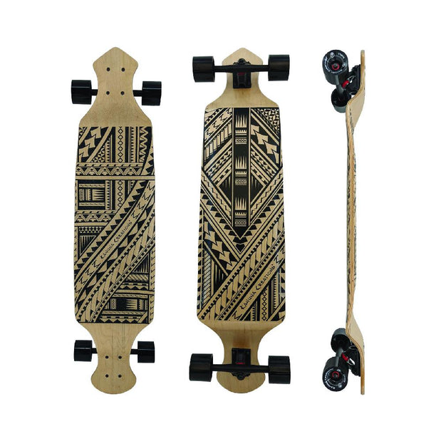Kahuna Creations Hilo Tatau Natural Drop Deck 42" Longboard - Longboards USA