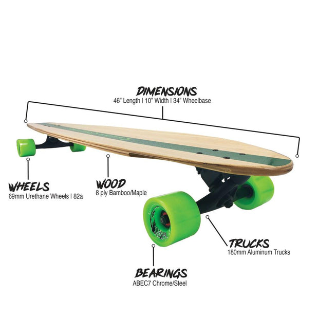 Kahuna Creations Pohaku Bamboo 46" Longboard - Longboards USA
