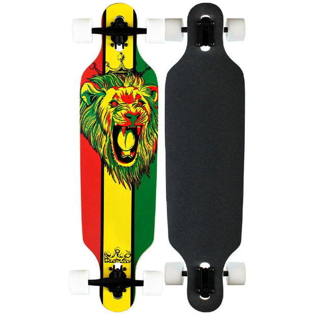 Krown - Elite Drop Through Rasta Lion 36" - Longboards USA