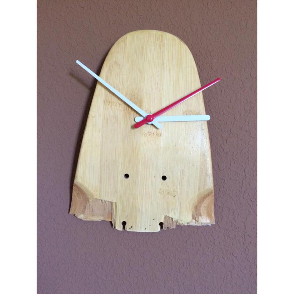 Longboard Art Skateboard Wall Clock Natural - Small - Longboards USA