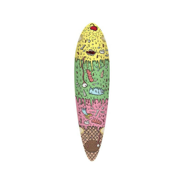 Longboard Skateboard Cruiser Blunt Nose Pintail 38" Ice cream - Stella Deck - Longboards USA