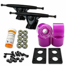 Longboard Starter Combo Kit - with 70mm Wheels - Black Trucks - Longboards USA