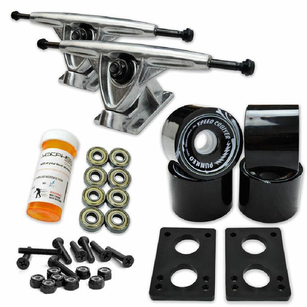 Longboard Starter Combo Kit - with 70mm Wheels - Chrome Trucks - Longboards USA