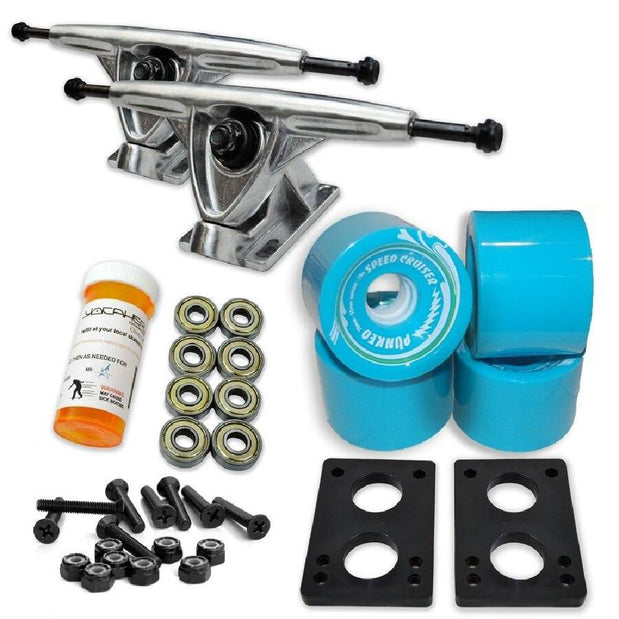 Longboard Starter Combo Kit - with 70mm Wheels - Chrome Trucks - Longboards USA