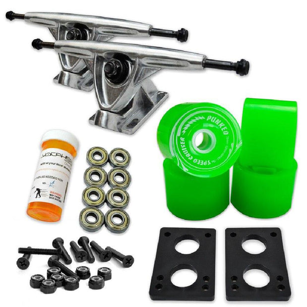 Longboard Starter Combo Kit - with 70mm Wheels - Chrome Trucks - Longboards USA