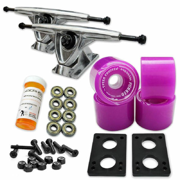 Longboard Starter Combo Kit - with 70mm Wheels - Chrome Trucks - Longboards USA
