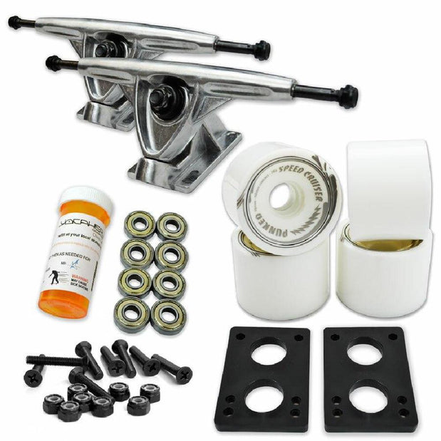 Longboard Starter Combo Kit - with 70mm Wheels - Chrome Trucks - Longboards USA
