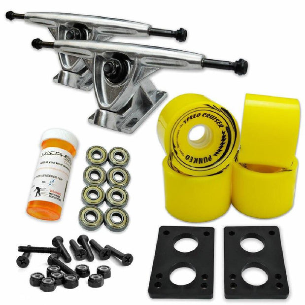 Longboard Starter Combo Kit - with 70mm Wheels - Chrome Trucks - Longboards USA