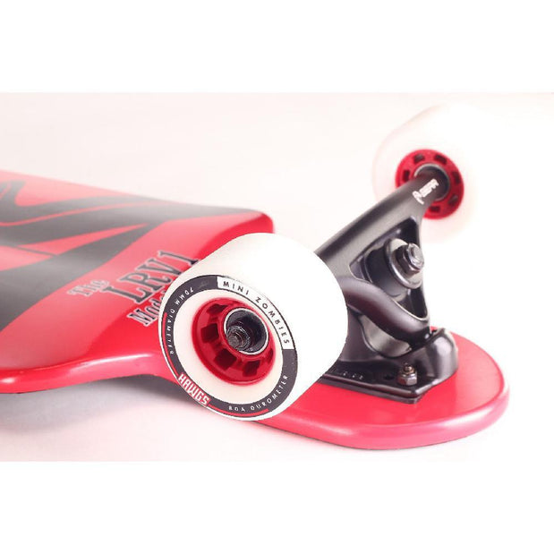 LRV1 40" Drop Down Longboard in Red Lunar Rover Ehlers Longboards - Longboards USA