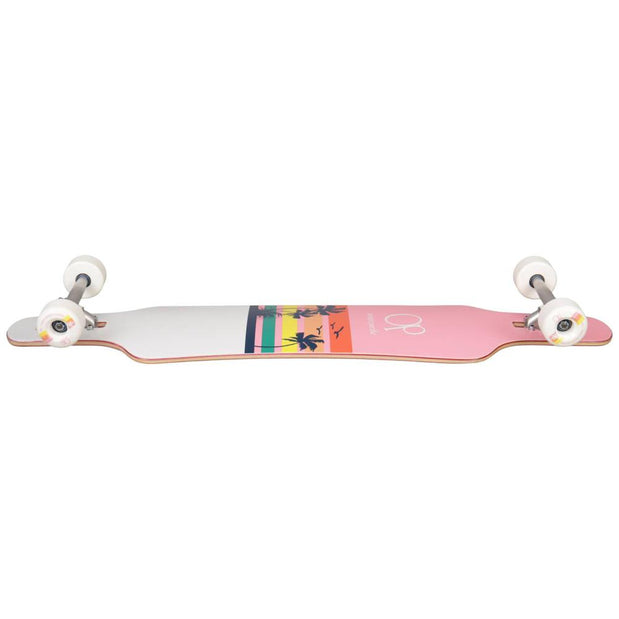 Ocean Pacific Sunset Pink/White 39" Drop Through Longboard - Longboards USA
