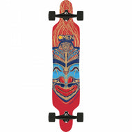 Omen Native American Mask 41.5" Drop Through with Kicktail Longboard - Longboards USA