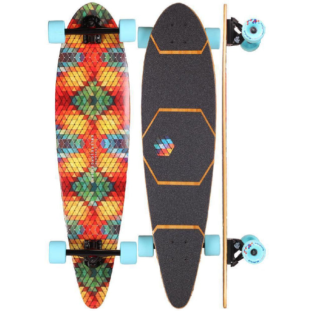 Paradox Fiberglass Flex Bamboo 38" Pintail Longboard - Longboards USA