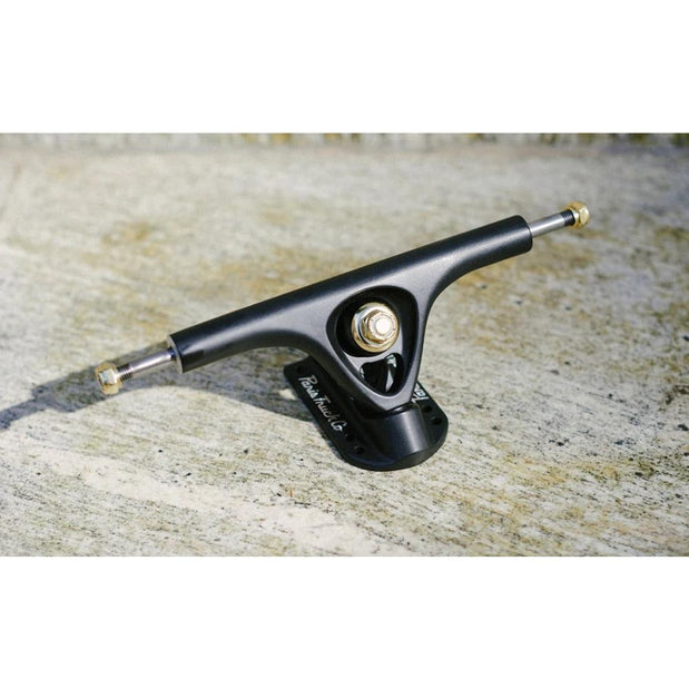 Paris V3 180mm/50° Matte Black/Gold Hardware Longboard Trucks | Set of 2 - Longboards USA