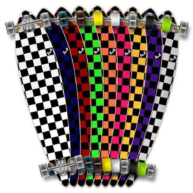 Pintail Longboard 40 inch Checkered from Punked - Complete - Longboards USA
