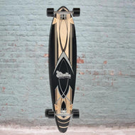 Pintail Longboard Pinstripe Black 46" -Stella Longboards- Complete - Longboards USA