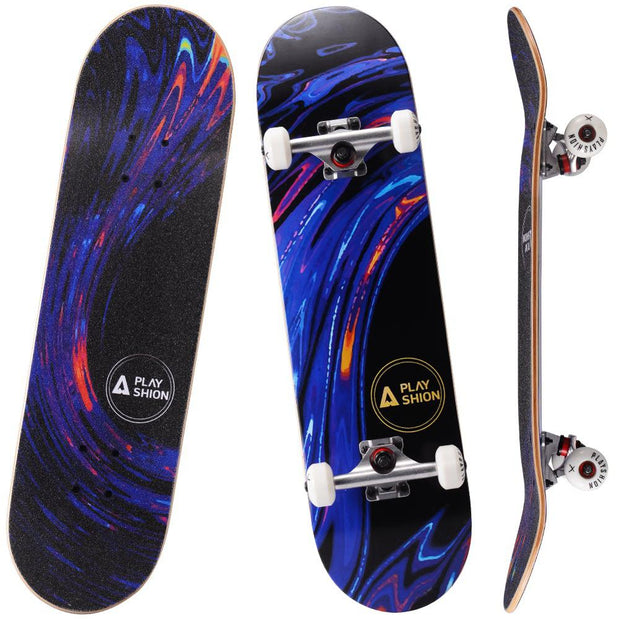Playshion River 31 Inch Trick Skateboard for Kids - Longboards USA