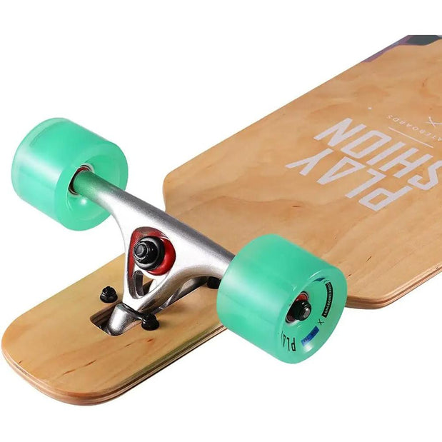Playshion Tropical Island 39" Drop Through Longboard Skateboard - Longboards USA