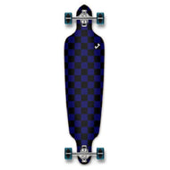 Punked Checkered Blue Drop Through Longboard - Longboards USA
