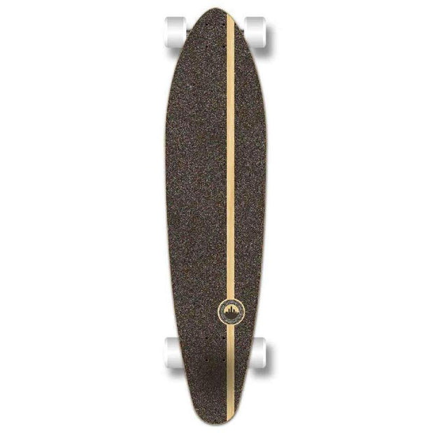 Punked Checkered Orange Kicktail 40" Longboard - Longboards USA