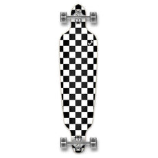 Punked Checkered White Drop Through Longboard - Longboards USA