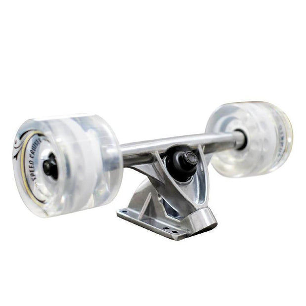 Punked Checkered White Drop Through Longboard - Longboards USA