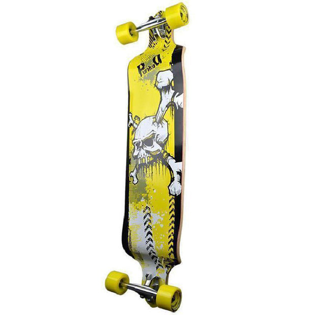 Punked Drop Down Skull Longboard 41 inch Complete - Longboards USA