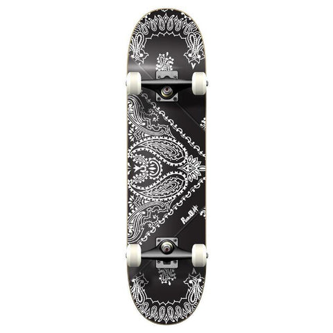 Punked Graphic Complete Skateboard - Bandana Black - Longboards USA