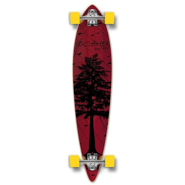 Punked In The Pines Red 40 inch Pintail Longboard - Longboards USA