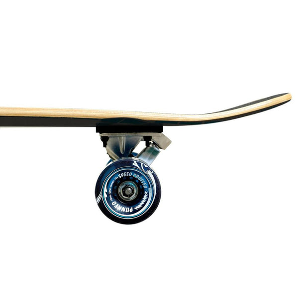 Punked Kicktail White Digital Wave Longboard Complete - Longboards USA