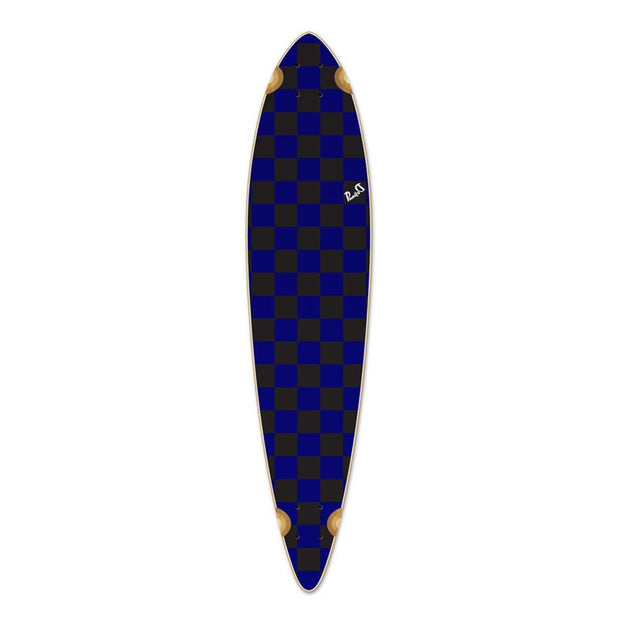Punked Pintail Longboard Deck Checker Blue - Longboards USA
