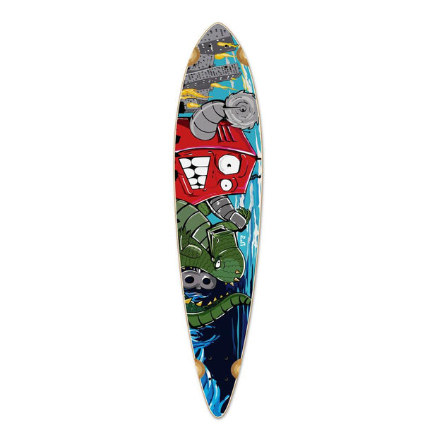 Punked Pintail Robot Longboard Deck - Longboards USA