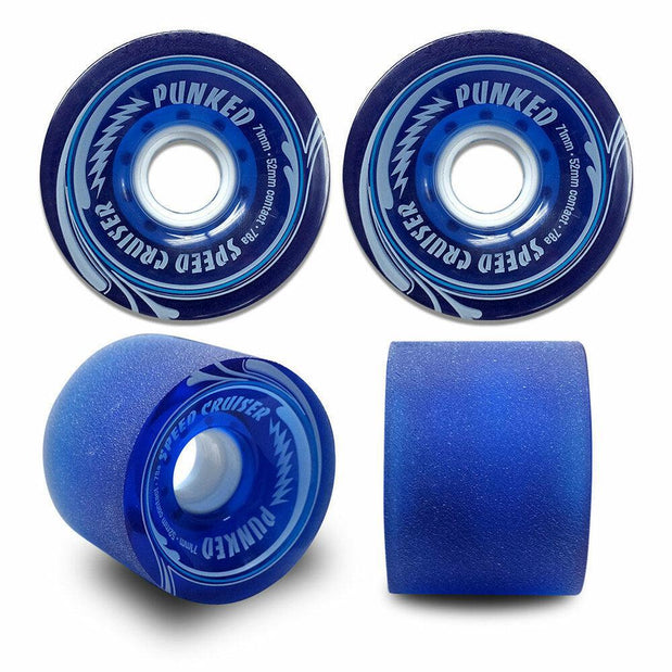 Punked Speed Cruiser in Gel Blue 71mm/78A Longboard Wheels - Longboards USA