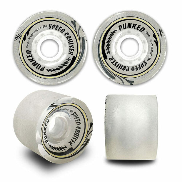 Punked Speed Cruiser in Gel Clear 71mm/78A Longboard Wheels - Longboards USA