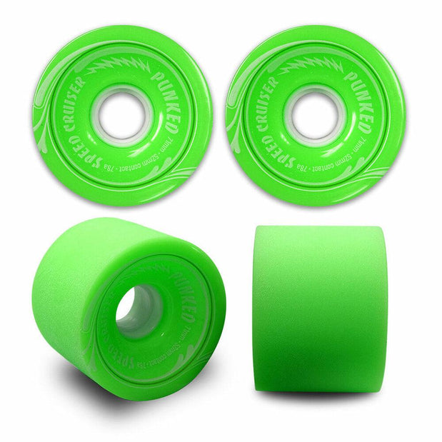 Punked Speed Cruiser in Solid Green 71mm/78A Longboard Wheels - Longboards USA