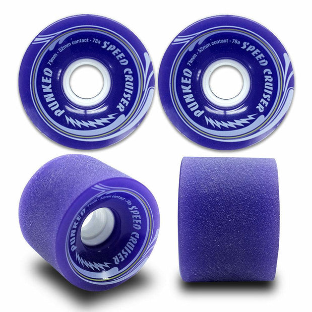 Punked Speed Cruiser in Solid Purple 71mm/78A Longboard Wheels - Longboards USA