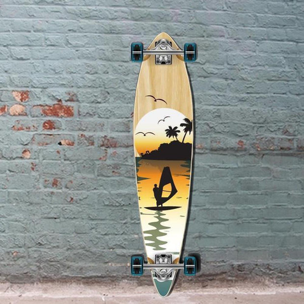 Punked Surfer Pintail Longboard 40" Natural - Longboards USA