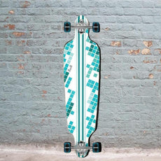 Punked White Digital Wave Drop Through 40" Longboard - Longboards USA