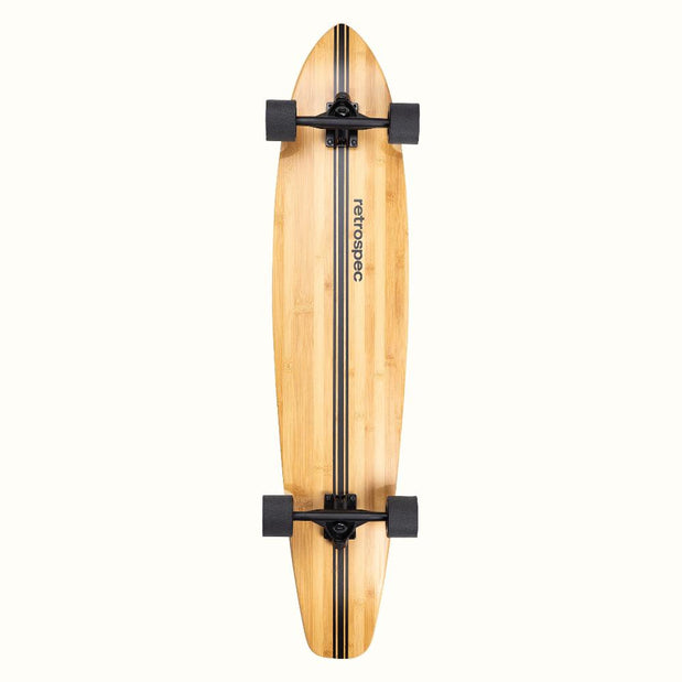 Retrospec Zed Black Pipeline 44" Kicktail Longboard - Longboards USA