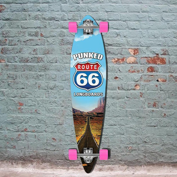 Route 66 The Run Pintail Longboard 40" from Punked - Longboards USA