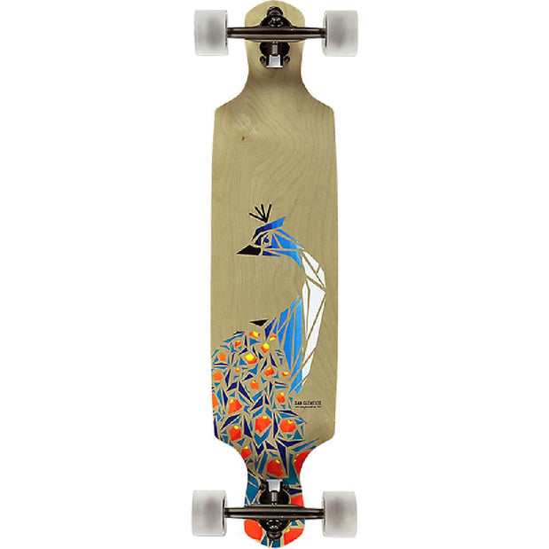 San Clemente Birds Of Paradise Peacock Drop Through 36" longboard - Longboards USA