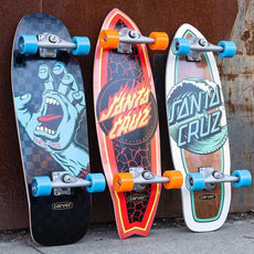 Santa Cruz Flame Dot Shark Surfskate 32" Cruiser Longboard - Longboards USA