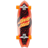 Santa Cruz Flame Dot Shark Surfskate 32" Cruiser Longboard - Longboards USA